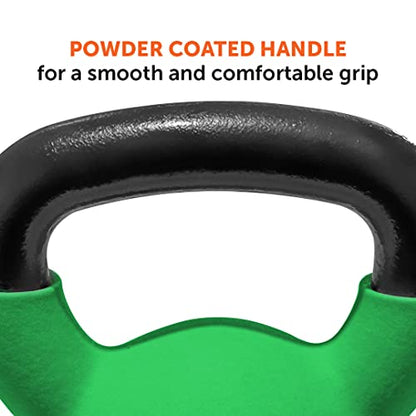 GYMENIST Kettlebell Fitness Iron Weights with Neoprene Coating Around The Bottom Half of The Metal Kettle Bell