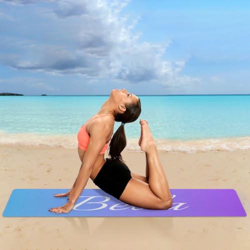 Custom Name Yoga Mat,Personalized Travel Yoga Exercise Mat,Non Slip,Perfect for Kids & Adults,Gradient Color D Series - color: Style 10