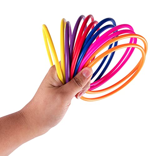 Super Z Outlet Colorful Plastic Ring Toss Outdoor Activity Games for Sports Practice Speed Agility Training (12 Pack)