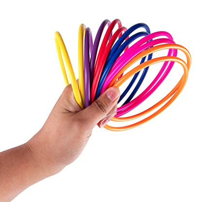 Super Z Outlet Colorful Plastic Ring Toss Outdoor Activity Games for Sports Practice Speed Agility Training (12 Pack)