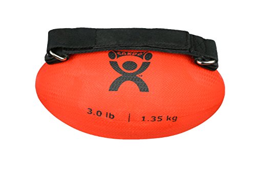 CanDo Handy Grip Weighted Ball for Weight Training and Exercise - Ergonomic Non-Slip Hand Weight, 3lb Red - size: 3 Pound