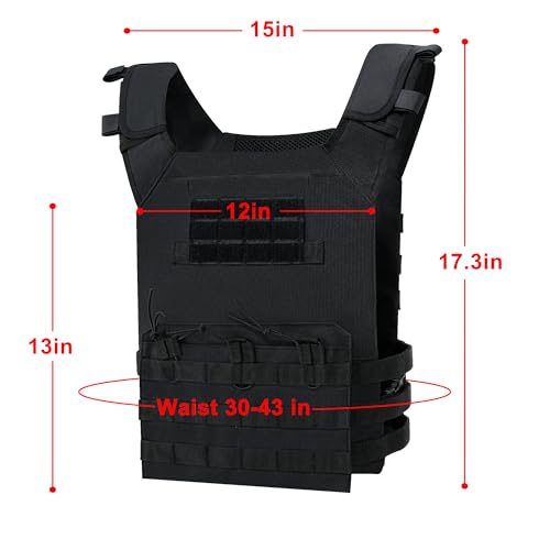 TACWINGS Outdoor Tactical Vest,Ultra-Light Breathable Adjustable Lightweight Airsoft Vest for Outdoor Paintball Training