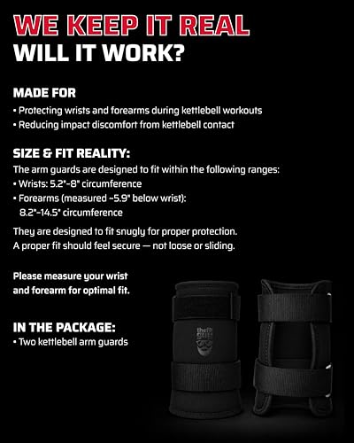 THEFITGUY Kettlebell Wrist & Forearm Guards for Men & Women, 7mm (Pair) | Impact-absorbing neoprene with adjustable straps and flexible no-insert comfort for cleans, snatches and presses