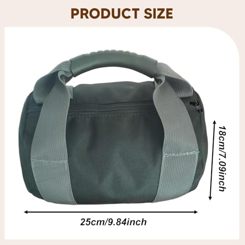 Kettlebell Sandbag Bag Only with Handle - Sand Weights Bag for Functional Fitness, Boxing, Bodybuilding (Sand Not Included) - color: Gray