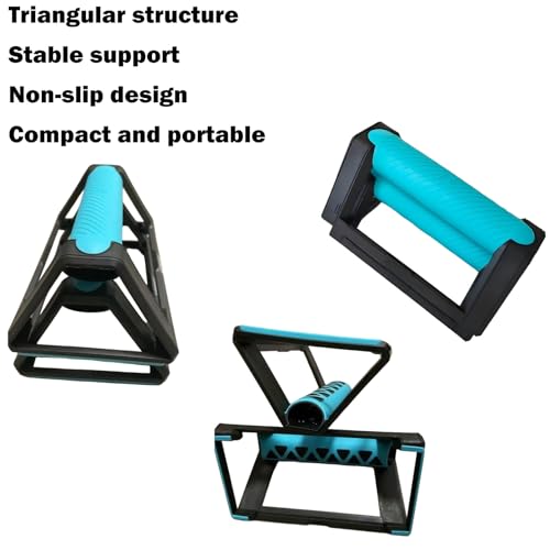Push Up Bars for Home Workout, Triangular Stable Support with Wrist Protection & Anti-Slip Base, Strength Training Handles for Men and Women, Pushup Stands for Chest Arm Exercise -1 Pair