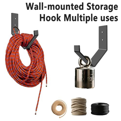 Heavy Duty Battle Rope Wall Anchor Kit with 1 Storage Hook, Wall Mount for Home Gym Training