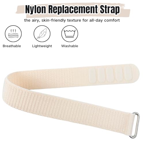 CAMTOVGCA Nylon Loop Compatible with Hume Band, Nylon Replacement Strap, Soft Adjustable Breathable Sport Wristband for Fitness Tracker - color: Pink