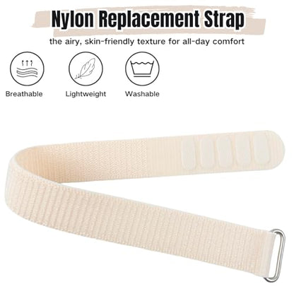 CAMTOVGCA Nylon Loop Compatible with Hume Band, Nylon Replacement Strap, Soft Adjustable Breathable Sport Wristband for Fitness Tracker - color: Pink