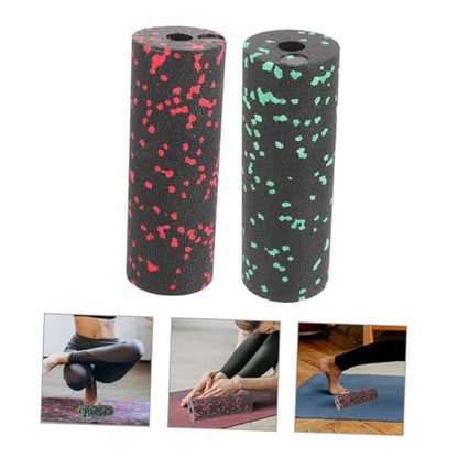 Toddmomy 2Pcs Compact Yoga Column Foam Roller for Muscle Relaxation Travel Size Hollow Massage Roller Deep Tissue Leg for Fitness and Workout