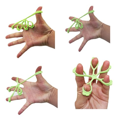 3 Pack Finger Stretcher Finger Exerciser Hand Strengthener Grip Strength Trainer Hand Resistance Bands Finger Extension Elastic Rings Hand Strengthening Extensor 7LB 9LB 11LB Set
