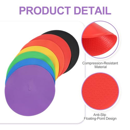 PATIKIL Spot Markers, Non-Slip Floor Agility Markers Flat - color: Red