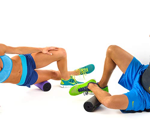 Travel Roller® Deluxe Foam Roller *Black* with Free Online Instructional Videos & Poster, Original (12.5" x 4.3")