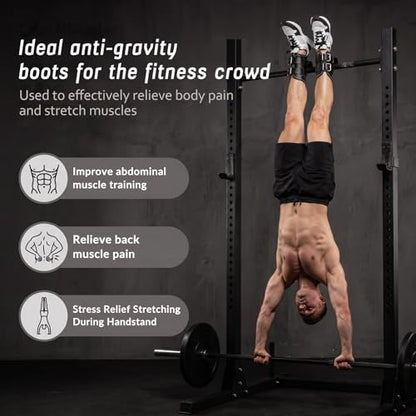 Anti Gravity Inversion Boots for Hanging Upside Down,Inversion Boots for Inversion Decompression Stretching and Abdominal Exercise,Strength Training Inversion Equipment for Home Gym
