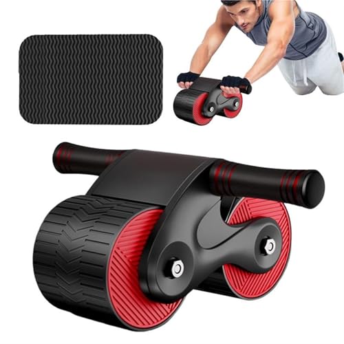 Abdominales Diet Abdominal Muscles Fitness Wheel Ab Slide Training Automatic Rebound Abdominal Wheel Roller Rueda Para - size: Red