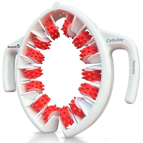 TESMED Cellulite Manual Massager : Made in Italy, Patented with Converging & Diverging Roller Technology. Anti Cellulite Roller for Thighs and Buttock