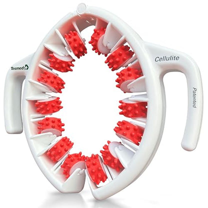 TESMED Cellulite Manual Massager : Made in Italy, Patented with Converging & Diverging Roller Technology. Anti Cellulite Roller for Thighs and Buttock