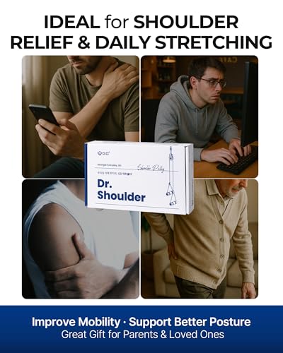 GD Soulder Pulley for Physical Therapy Dr. Shoulder Made in Korea - Adjustable Rope Exercise Equipment for Rotator Cuff, Frozen Shoulder Rehab & Range of Motion, Post Surgery Stretching | Door Anchor Included