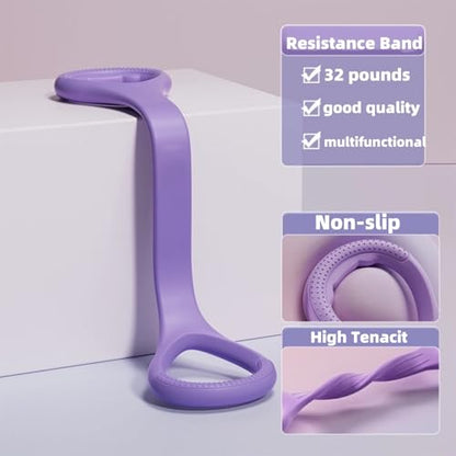 Resistance Bands for Exercise,6-Tube Elastic Yoga Pedal Puller Resistance Band, Natural Latex Tension Rope Fitness Equipment, for Abdomen/Waist/Arm/Leg Stretching Slimming Training - color: Black