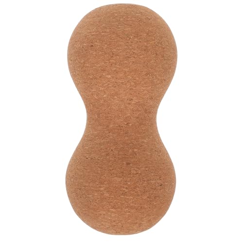Abaodam Peanut Shape Massage Ball Double Mobility Fitness Exercise Tool for Deep Tissue Myofascial Release and Muscle Therapy Cork Wood Material Suitable for Physical Therapy and Stress