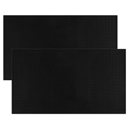 Extra Large (28 inch by 16 inch) Thick Rubber Service Bar Mat for Home Kitchen Counter Mat, Bartender Bar Mat, Dish Drying Mat, 2 Packs Black - size: 28 x 16 inches (2 Packs, Black)