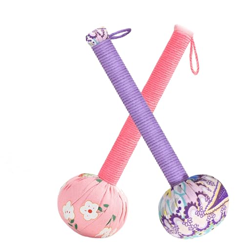 Mugwort Massage Hammer, Massage Tools Back, Shoulder & Body - Handheld Percussion Therapy Tool with US Design Patent, (Purple, Pink) - color: Purple, Pink