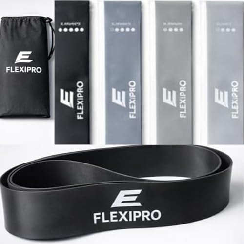 Resistance Bands Set, 5 Levels Exercise Bands with Handles, Door Anchor & Carry Bag, Home Gym Workout Equipment for Men & Women