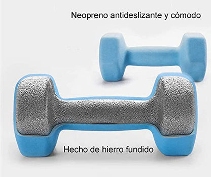 FUXION Neoprene Dumbbell Hand Weights, Sets of 2 Hexagon Non-Slip Weights for Home Gym Yoga Pilates Workout - size: 8lb Pair