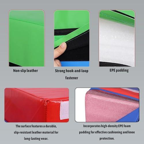 Free Combination Foam Plyometric Jump Box, Height Exercise Box Multiple Height Levels with Non-Slip Surface & EPE Foam for Plyometrics HIIT Strength Training Home Gym (Size:01#+02#+03#) - size: 01#+02#+03#