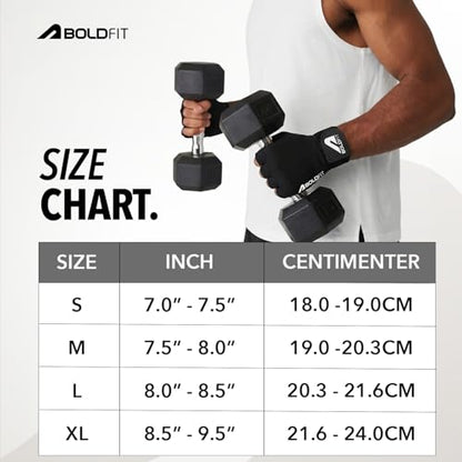 Boldfit Gym Gloves for Men & Women with Wrist Support Accessories for Weightlifting, Training, Exercise, Cycling Gloves, Bike Riding Gloves