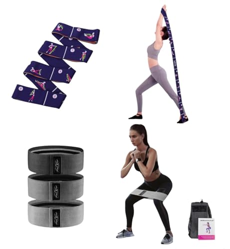 Ab Roller Home Gym Equipment – 4 Wheels Ab Wheel Muscle Roller with Automatic Rebound, Yoga Stretching Strap, 3 Resistance Bands – Comfortable Elbow Support with Non-Slip Handles – Built-in Workout Tracker