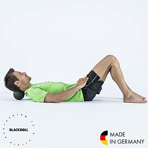 Blackroll - Trigger Point Ball 12, for Exercise and Muscle Recovery, Deep Tissue Massager for Myofascial Release in The Shoulders, Neck, and Back, 12cm (4.7"), Black - size: 4.7"