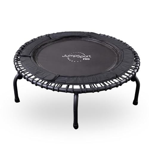 JumpSport 44" PRO Fitness Trampoline Model 530, Professional Rebounder, Adjustable Bounce, Elastic Cord System, 3-Piece Frame, Large Jump Surface, Low-Impact Cardio & Strength Training, 325lb Capacity