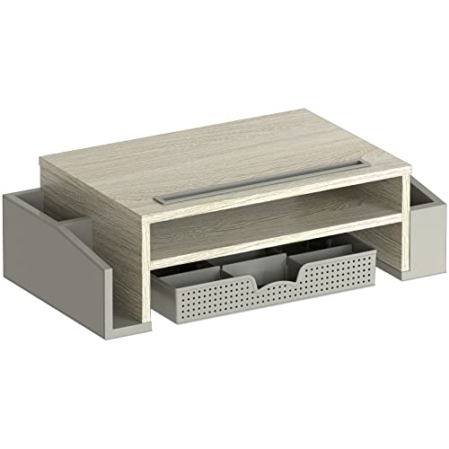 Simple Houseware Desk Monitor Stand Riser w/ Adjustable Tray, Maple - color: Maple