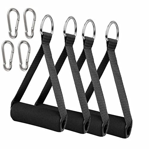 4pcs Premium Exercise Pull Handles, Resistance Bands Handles, Dense Foam Wrap Replacement Fitness Equipment for Pilates, Yoga, Strength Training
