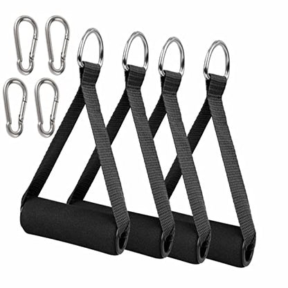 4pcs Premium Exercise Pull Handles, Resistance Bands Handles, Dense Foam Wrap Replacement Fitness Equipment for Pilates, Yoga, Strength Training