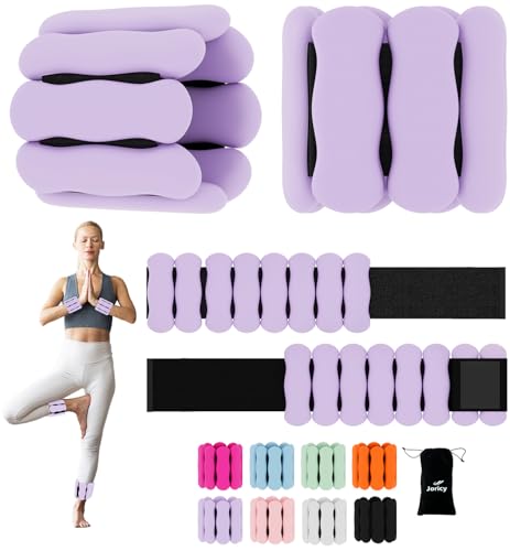 Ankle Weights Wrist Weight for Women Men, Set of 2, 1 lb/2 lb Each - color: Purple, size: 1lb each weight (2lbs Pair)