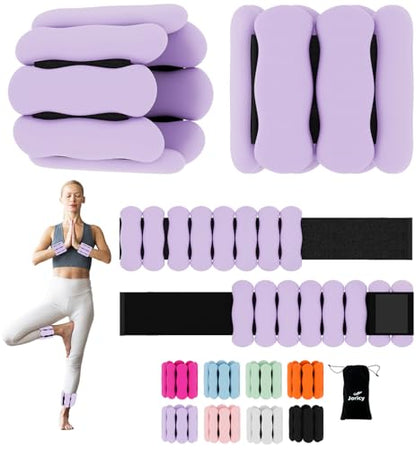 Ankle Weights Wrist Weight for Women Men, Set of 2, 1 lb/2 lb Each - color: Purple, size: 1lb each weight (2lbs Pair)