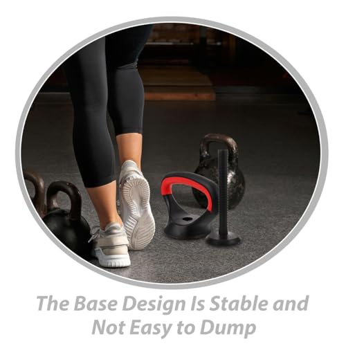 LIOOBO Kettlebell Handle for Dumbbells: Adjustable Kettlebell Grip Attachment for Strength Training, Portable Dumbbell Converter Adapter for Home Gym Workout Fit Adjustable Weights