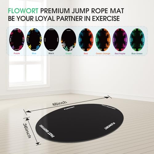 48"x36" (5mm) Jump Rope Mat - color: Black