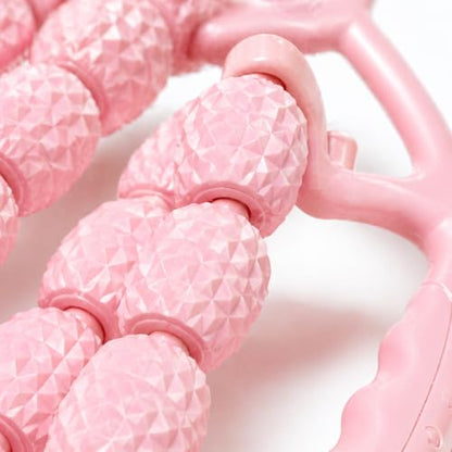 29-Wheel Leg Roller Massager, Manual Muscle Roller Tool for Calves, Thighs and Arms, Pink - size: 29-Wheel
