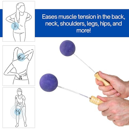 Bongers Handheld Percussion Massage Tool – Deep Tissue Trigger Point Tapping Sticks for Whole Body Pain Relief & Muscle Relaxation (Pink Rainbow Cosmic)