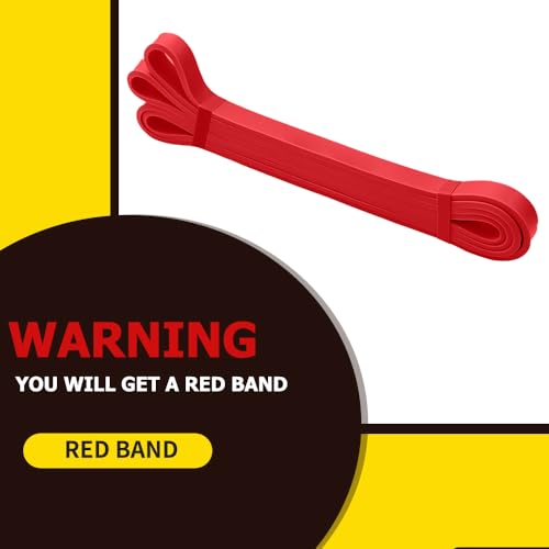 Resistance Band Pull up Band Fitness Exercise Bands Natural Latex for Workout Body Stretch Powerlifting Band Fitness Sport Training at Home/The Gym - color: red