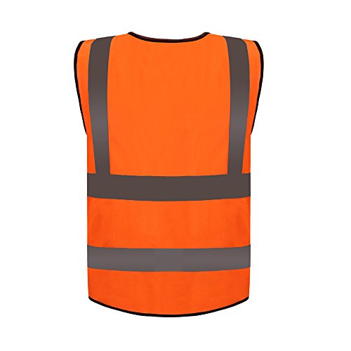 zojo High Visibility Reflective Safety Vest Bulk 10 Pack - color: Orange