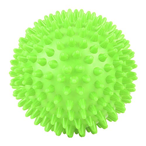 Spiky Massage Ball Muscle Roller for Body Fitness Recovery Therapy Trigger Point Relief with 9cm Green Plastic Massage Tool Dual Size 7.5cm/9cm
