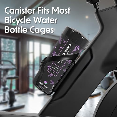 Wipex Yoga Mat Cleaner & Fitness Wipes - Natural Lavender & Vinegar Gym Equipment Cleaner - 75 Gym Wipes to Clean Yoga Mats, Spinning & Peloton Bikes, Weight Machines & Surfaces - size: 75 Count (Pack of 1)