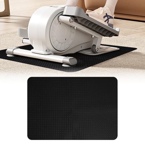 Double-Sided Non-Slip Workout Mat for Elliptical Machine, 23.6" x 17" Stepper Mat for Under Desk Ellipticals & Pedal Exercisers, Stability & Floor Protection, Vibration Plate Mat Compatible - size: 23.6"L x 17"W x 0.16"Th