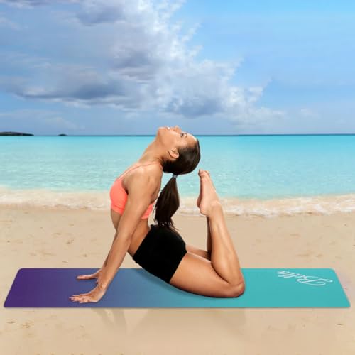 Custom Name Yoga Mat,Personalized Travel Yoga Exercise Mat,Non Slip,Perfect for Kids & Adults,Gradient Color E Series