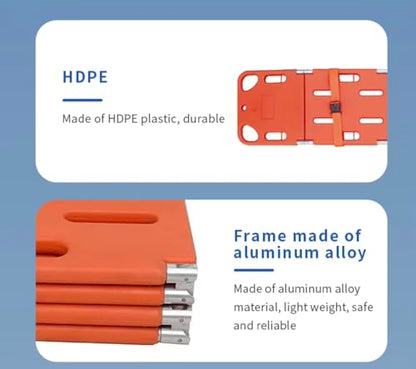Foldable Spine Board Stretcher - 4-Fold Design | Emergency Rescue & Trauma Immobilization for Hospitals & Ambulance Spine Board Stretcher