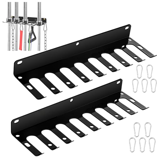Wall-Mounted Gym Organizer, Resistance Band Storage Rack, Barbell Holder Wall Mount, Dumbbell Storage, Home Gym Accessories Holder - color: 160 LBS Max Load-2pcs