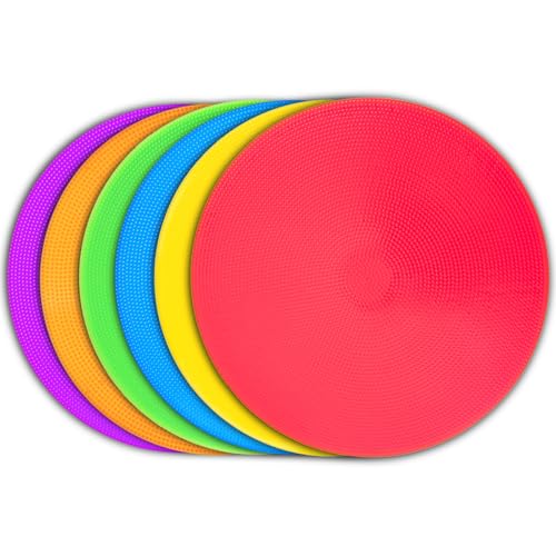 Poly Spot Markers 4 inch/9 inch Non-Slip Rubber Agility Training Markers Floor Dots Flat Field Cones for Football, Soccer, Basketball, School Exercise Drills, Dance Practice - style: 9 inch 6 Pcs (TPE)
